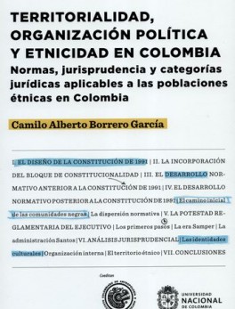 TERRITORIALIDAD ORGANIZACION POLITICA Y ETNICIDAD EN COLOMBIA