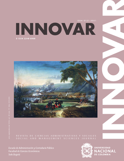 Revista Innovar  No.77  Vol. 30 Núm. 77